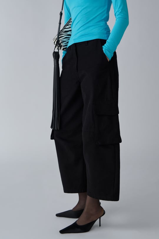 Siyah Florence Kargo Pantolon