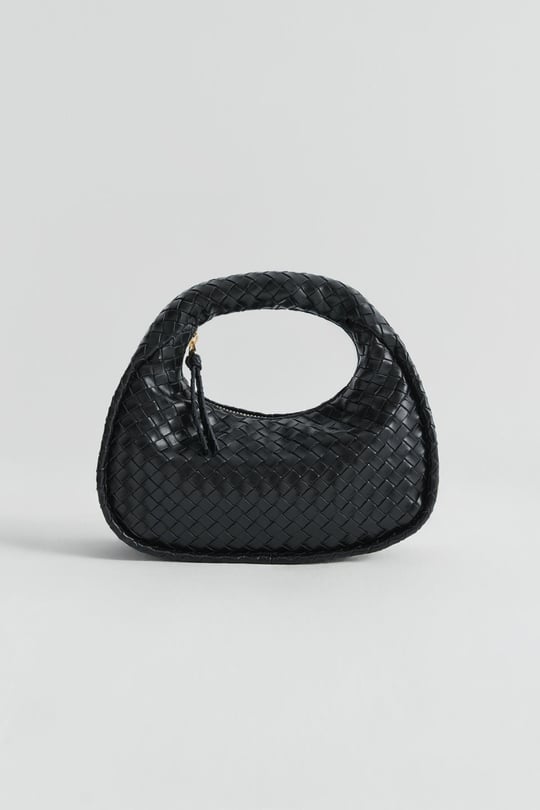 Siyah Joli Mini Deri Çanta