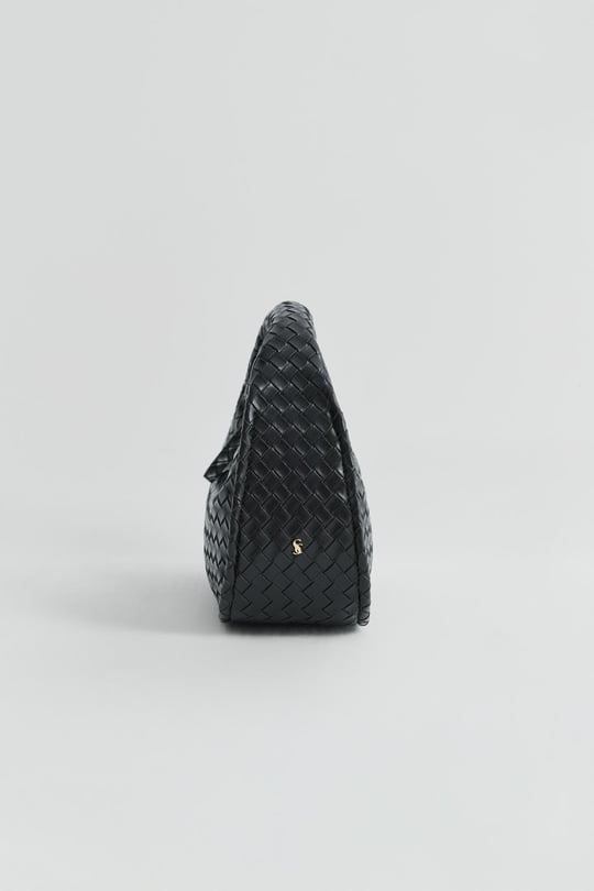 Siyah Joli Mini Deri Çanta