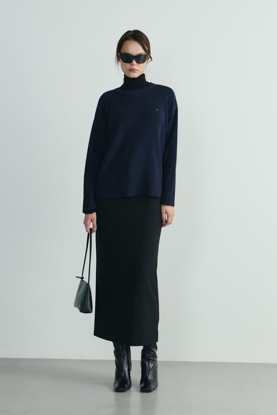 Siyah Mina Maxi Etek