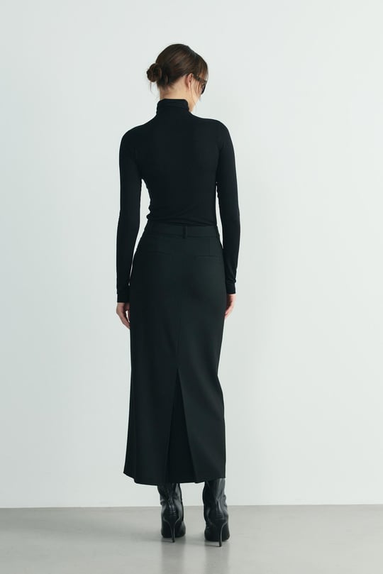 Siyah Mina Maxi Etek