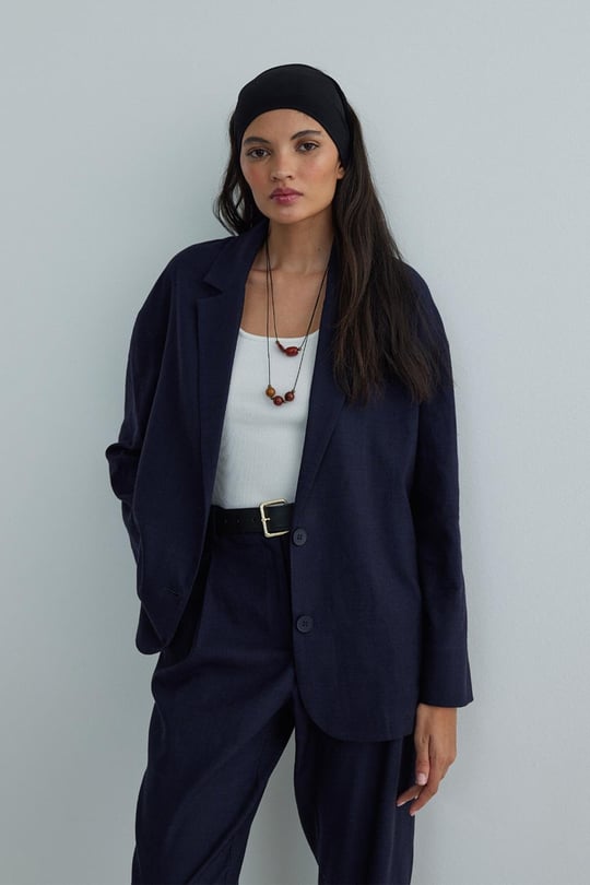 Navy Blue Light Blazer Suud Collection