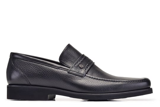 Siyah Hakiki Deri Bağcıklı Loafer Erkek Günlük Ayakkabı