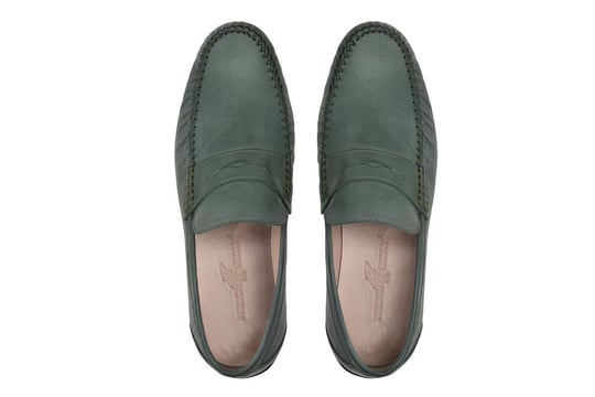 Nubuk Yeşil Yazlık Erkek Loafer Ayakkabı