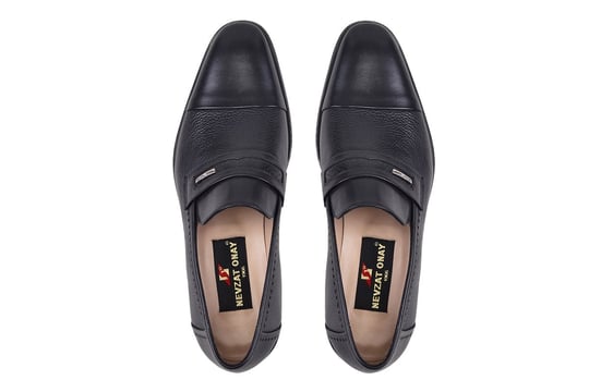 Siyah Klasik Bağcıksız Kösele Erkek Loafer Ayakkabı