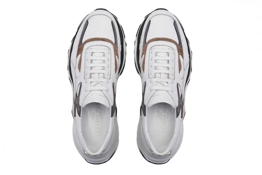 Hakiki Deri Beyaz Erkek Sneaker Ayakkabı