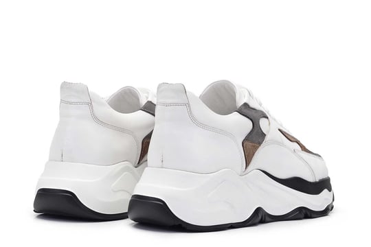 Hakiki Deri Beyaz Erkek Sneaker Ayakkabı