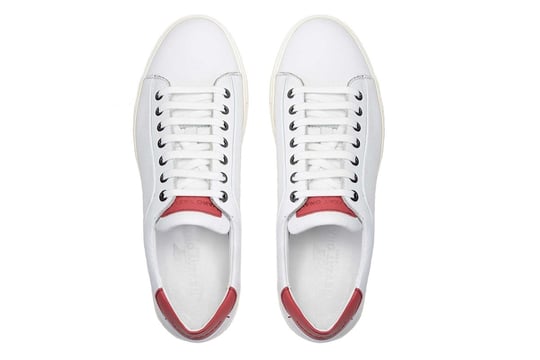 Beyaz Kırmızı Bağcıklı Erkek Sneaker Ayakkabı