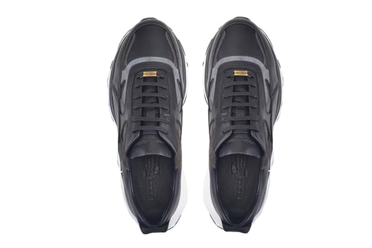 Hakiki Deri Siyah Erkek Sneaker Ayakkabı