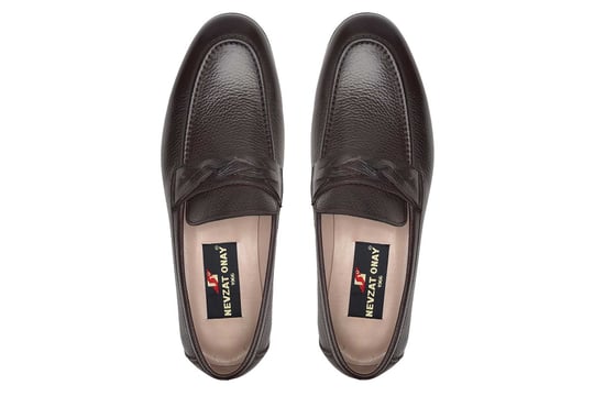 Kahverengi Hakiki Deri Günlük Erkek Loafer Ayakkabı