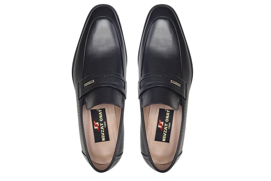 Siyah Tokalı Fiyonklu Kışlık Erkek Loafer-8115-