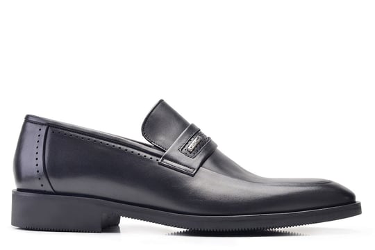 Siyah Tokalı Fiyonklu Kışlık Erkek Loafer-8115-