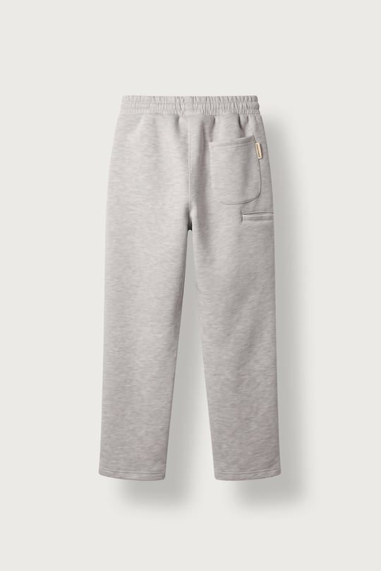 Erkek Baggy Fit Ön Dikiş Detaylı Scuba Eşofman Altı Gri Melanj
