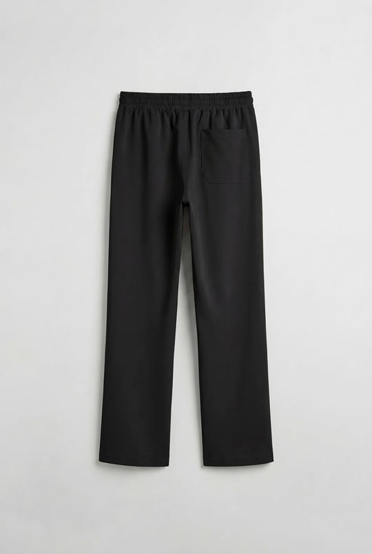 Erkek Beli Lastikli Baggy Pantolon Siyah
