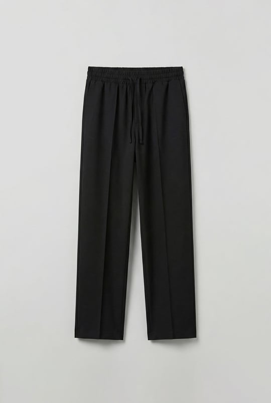 Erkek Beli Lastikli Baggy Pantolon Siyah
