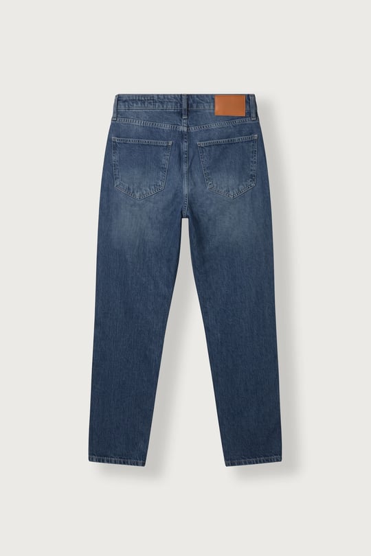 Erkek Boyfriend Fit Yıkamalı Jean Pantolon Lacivert