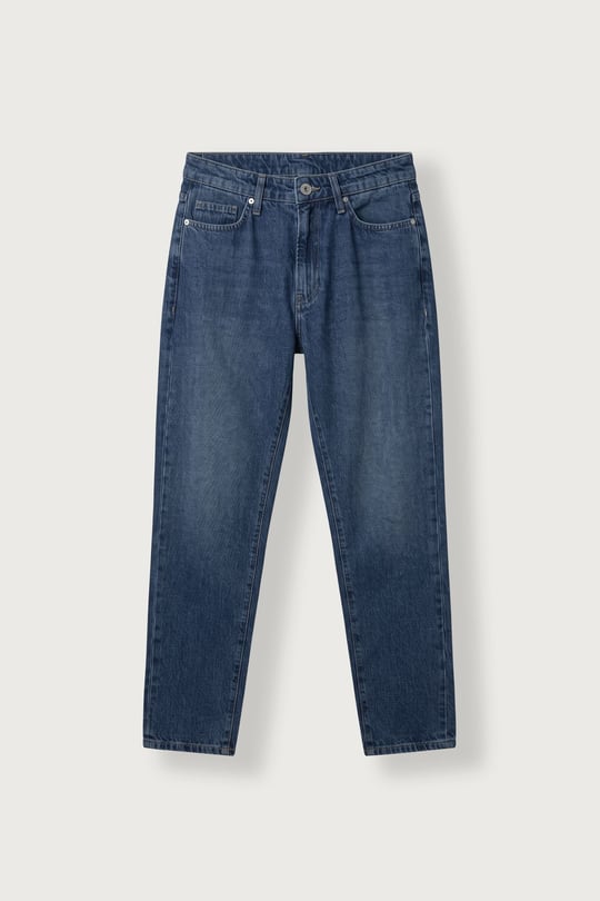 Erkek Boyfriend Fit Yıkamalı Jean Pantolon Lacivert