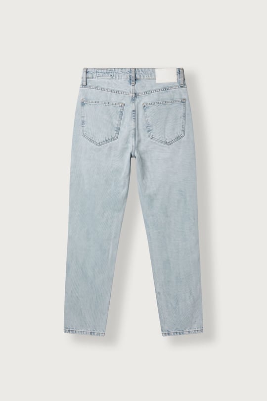 Erkek Boyfriend Fit Yıkamalı Jean Pantolon Buz Mavi