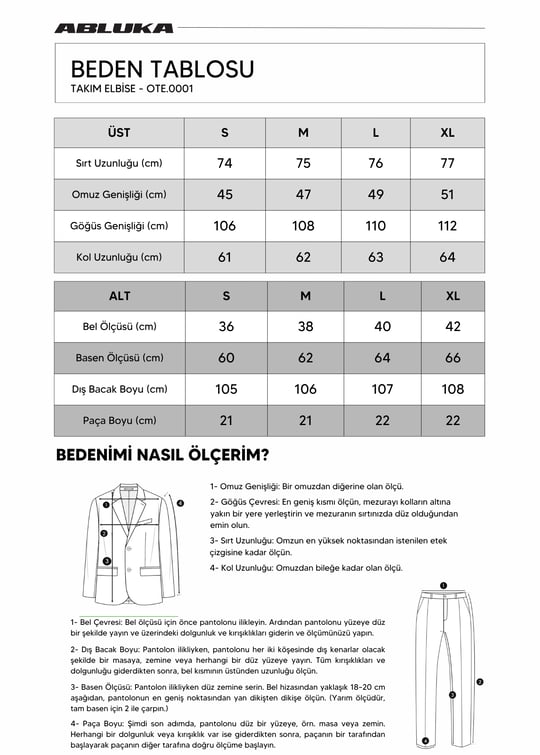 Erkek Kemerli Oversize Takım Elbise Kahve