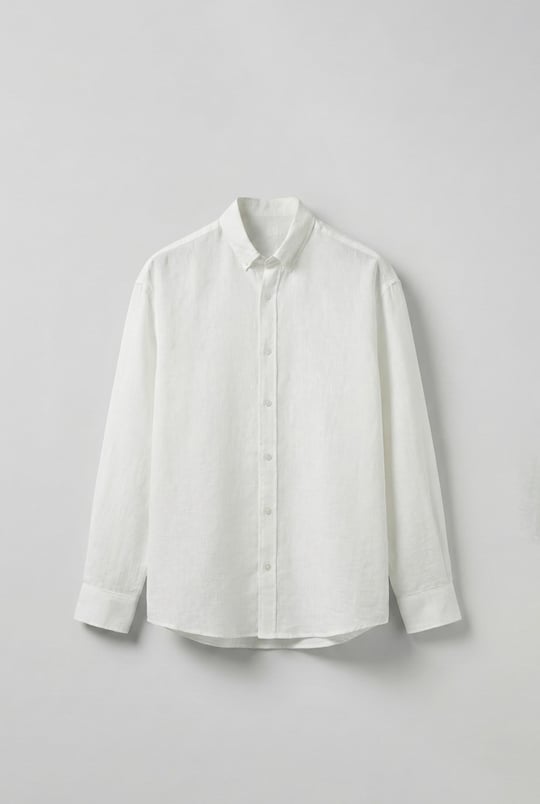 Erkek Oversize Basic Rahat Gömlek Beyaz