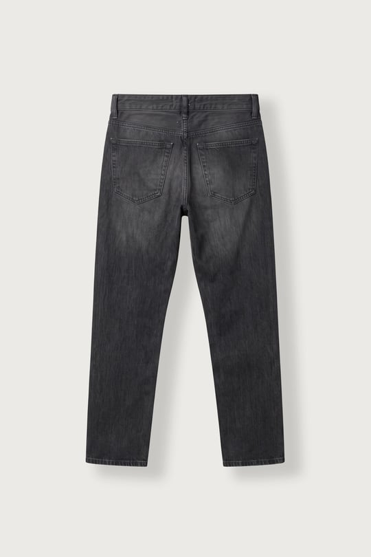Erkek Regular Fit Yıkama Efektli Jean Pantolon Siyah