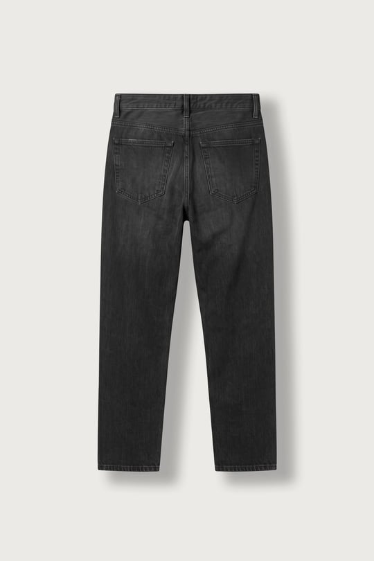Erkek Regular Fit Yıkamalı Jean Pantolon Siyah