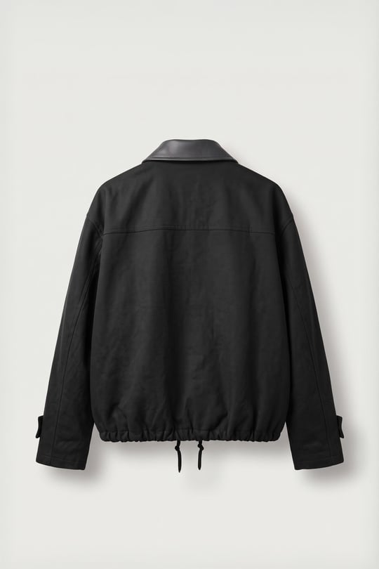 Erkek Relax Fit Gabardin Kumaş Ceket Siyah