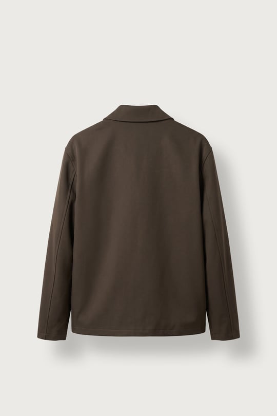 Erkek Relax Fit Premium Kalın Gabardin Ceket Kahverengi