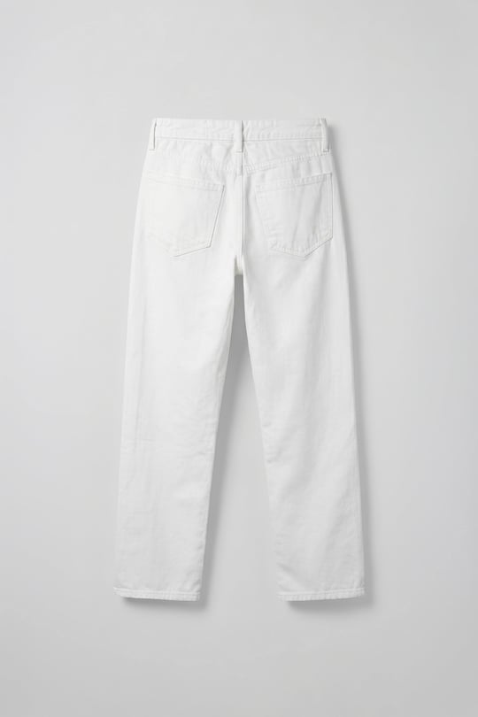 Erkek Relaxed Fit Basic Beyaz Jean Beyaz