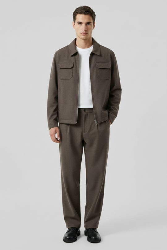 Erkek Relaxed Fit Yeni Nesil Takım Taş Rengi