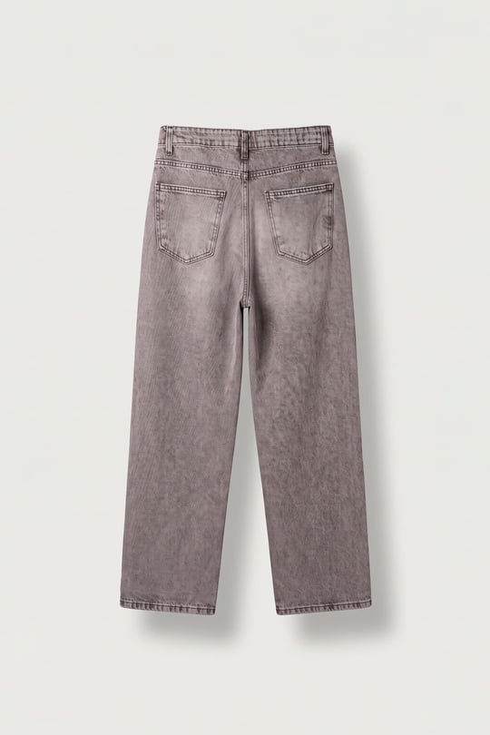 Erkek Süper Baggy Kemer Tokalı Yıkamalı Jean Kahverengi