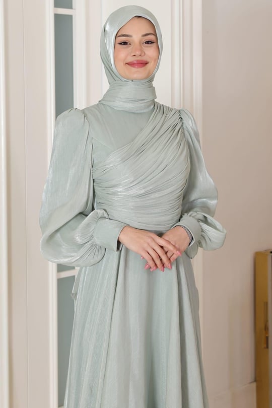 Bahar Tesettür Abiye Mint