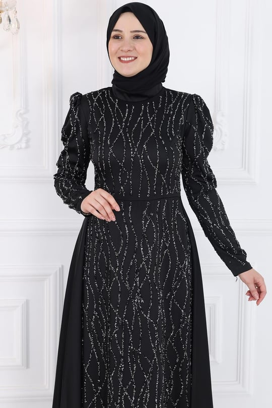 Didem Tesettür Abiye Siyah