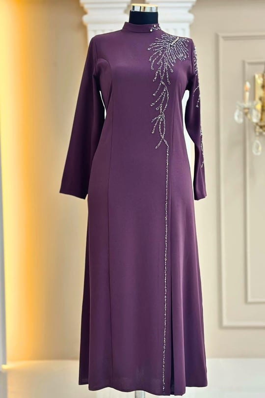 Elisa Tesettür Abiye Violet