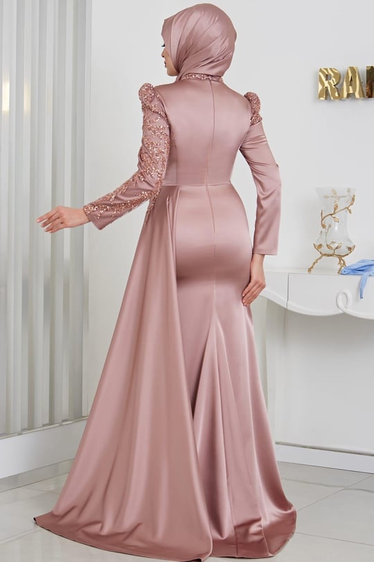Rosa Tesettür Abiye Bakır