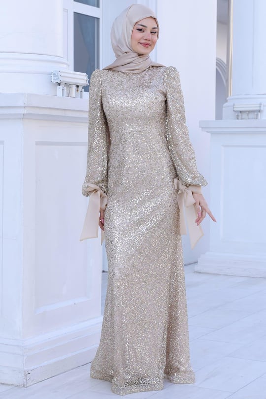 Şimal Tesettür Abiye Gold