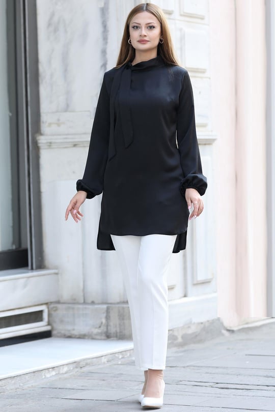 Trend Tesettür Tunik Siyah