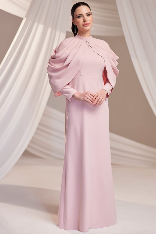 Zahra Tesettür Abiye Pudra