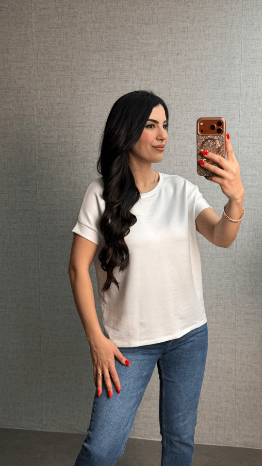 Vesa Beyaz Dantel Detaylı Bluz