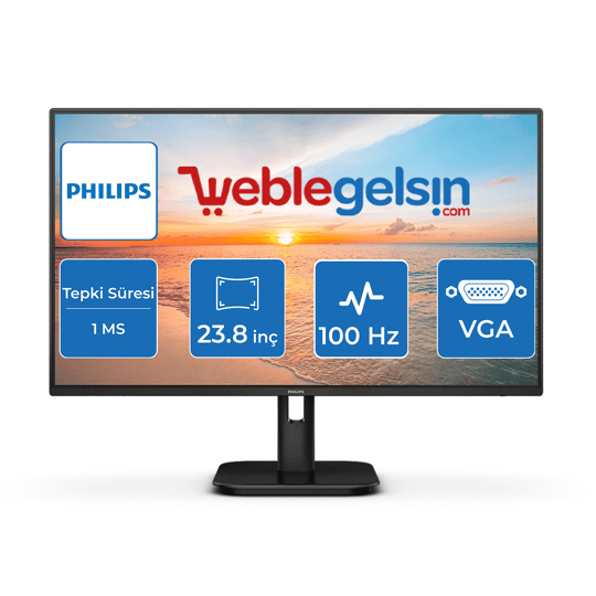 23.8 PHILIPS 24E1N1100A/01 IPS 1MS 100HZ VGA HDMI
