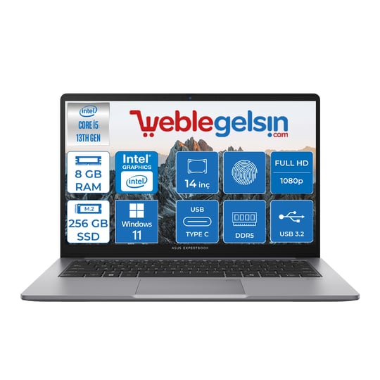 Asus Expertbook P1 P1403CVA-I58512G0D Intel Core I5-13420H 8GB DDR5 256GB SSD Windows 11 Home 14