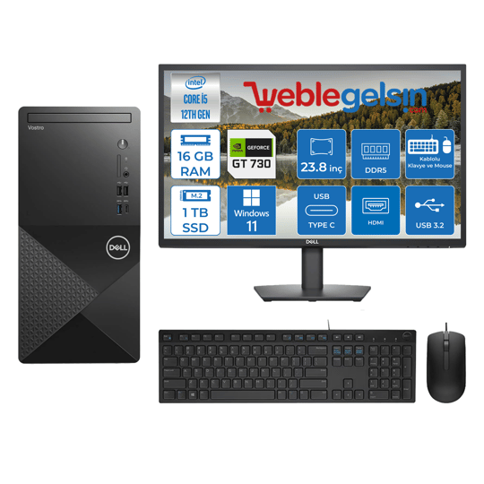 Dell Vostro 3030 MT Intel Core I5 12400 16GB DDR5 1TB SSD 23.8