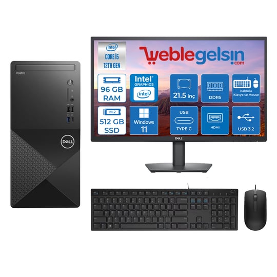 Dell Vostro 3030 MT Intel Core I5 12400 96GB DDR5 512GB SSD 21.5