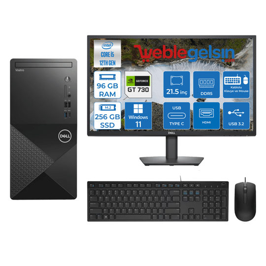 Dell Vostro 3030 MT Intel Core I5 12400 96GB DDR5 256GB SSD 21.5