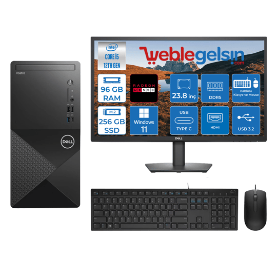 Dell Vostro 3030 MT Intel Core I5 12400 96GB DDR5 256GB SSD 23.8