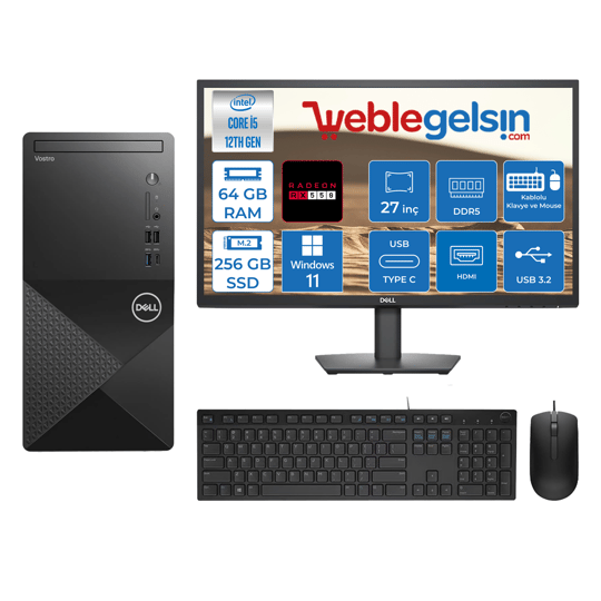 Dell Vostro 3030 MT Intel Core I5 12400 64GB DDR5 256GB SSD 27