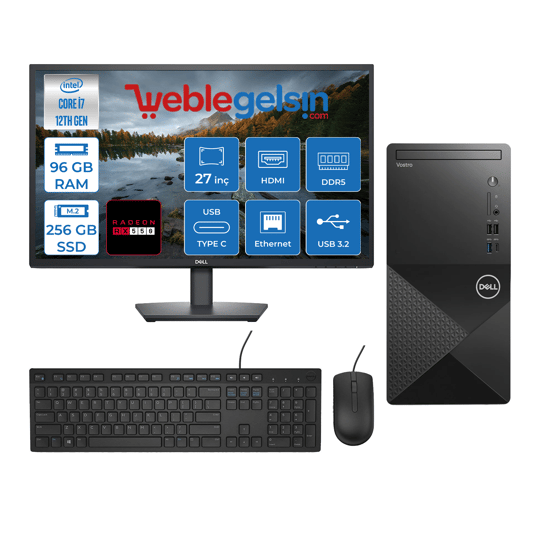 Dell Vostro 3030 mt Intel Core I7 12700 96GB DDR5 256GB SSD 27