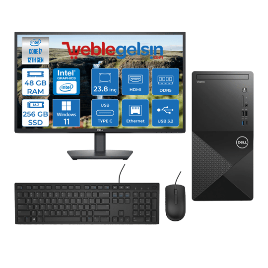 Dell Vostro 3030 mt Intel Core I7 12700 48GB DDR5 256GB SSD 23.8