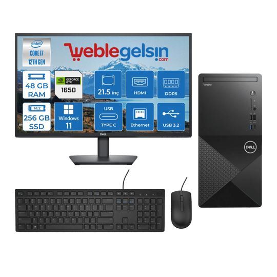 Dell Vostro 3030 mt Intel Core I7 12700 48GB DDR5 256GB SSD 21.5