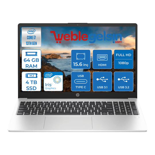 Hp 250 G10 Intel Core I7-1355U 64GB 4TB SSD 15.6